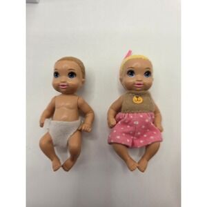 Barbie Skipper Babysitters Inc Baby Doll Lot of 2 Pink Bear Romper /D3